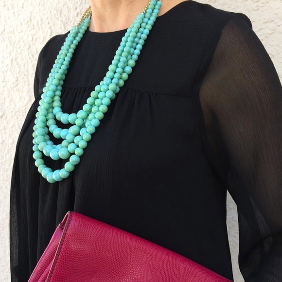 Turquoise Necklace Handmade multi strand NWT - Picture 2 of 8